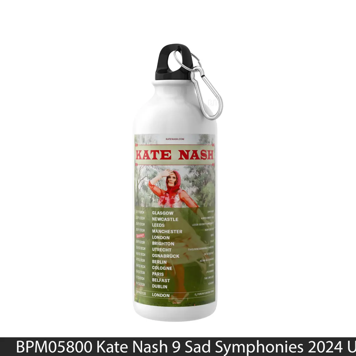 Botol Kate Nash 9 Sad Symphonies 2024 Uk Tour - Music Sport Bottle