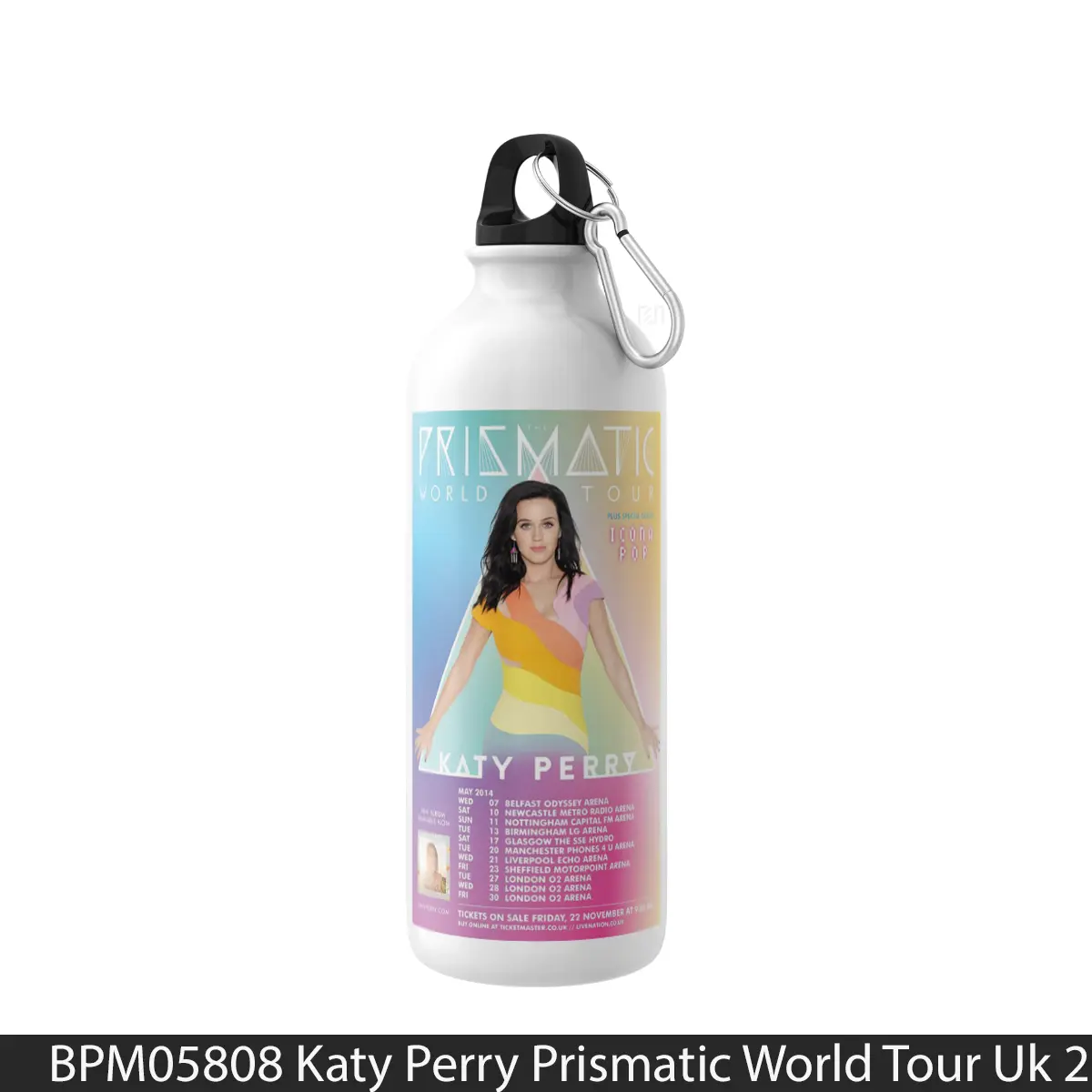 Botol Katy Perry Prismatic World Tour Uk 2014 - Music Sport Bottle