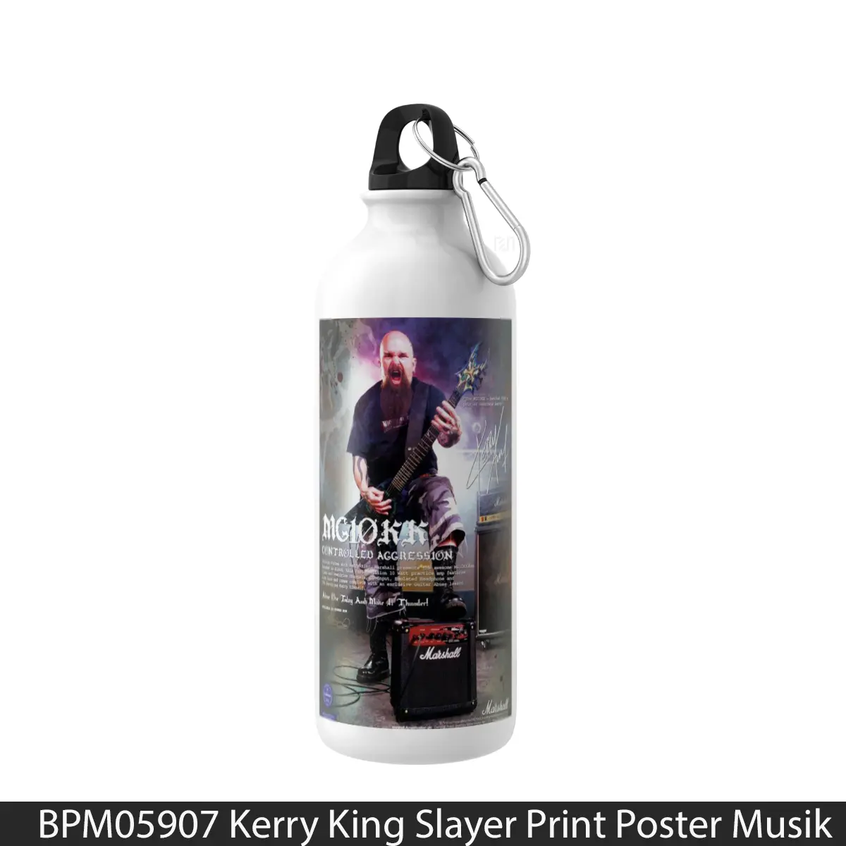 Botol Kerry King Slayer Print - Music Sport Bottle