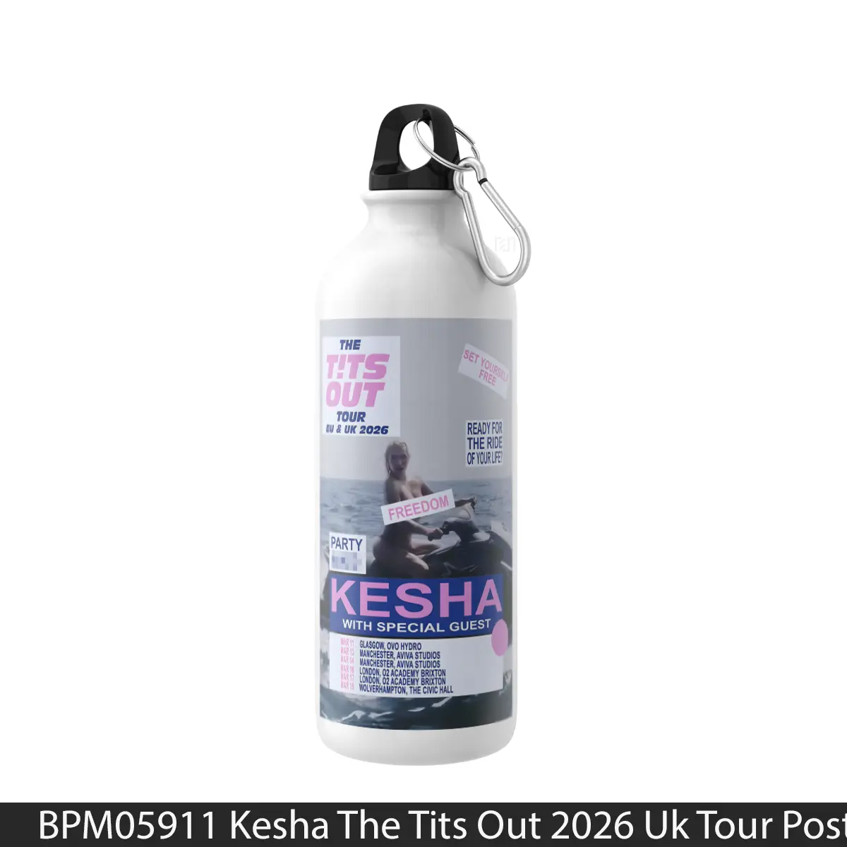 Botol Kesha The Tits Out 2026 Uk Tour - Music Sport Bottle