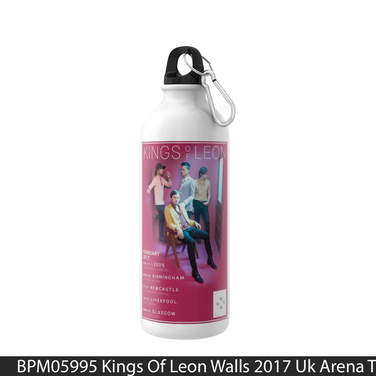 Botol Kings Of Leon Walls 2017 Uk Arena Tour Print - Music Sport Bottle