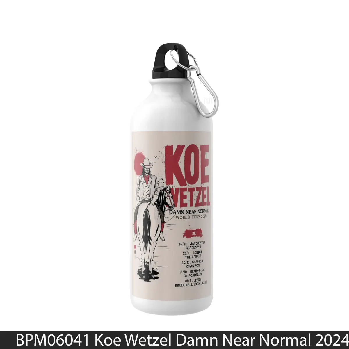 Botol Koe Wetzel Damn Near Normal 2024 Uk Tour - Music Sport Bottle