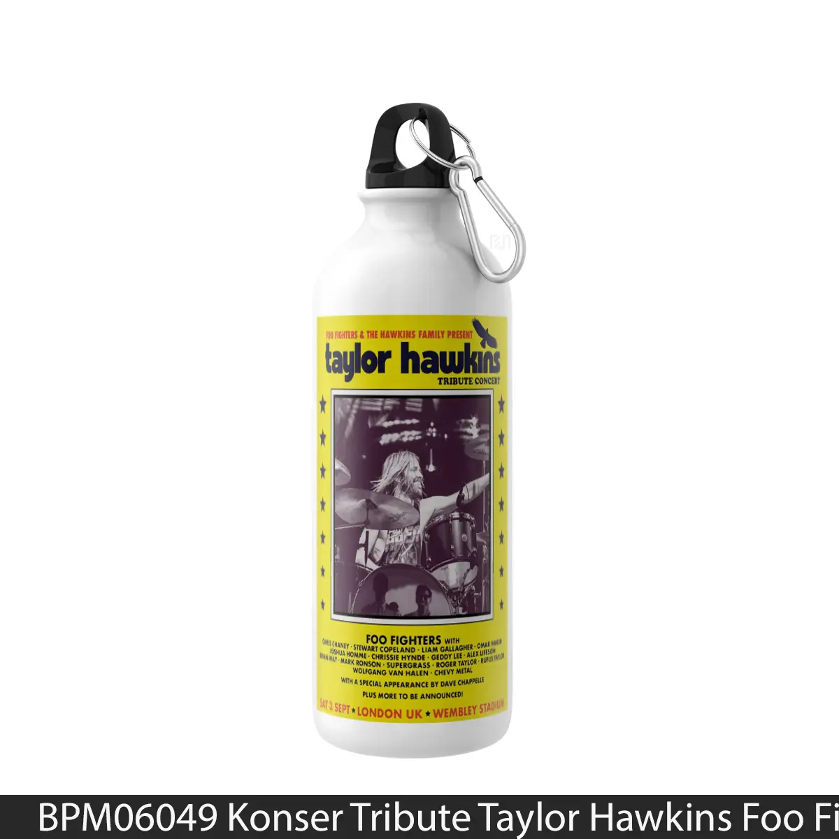 Botol Konser Tribute Taylor Hawkins Foo Fighters - Music Sport Bottle