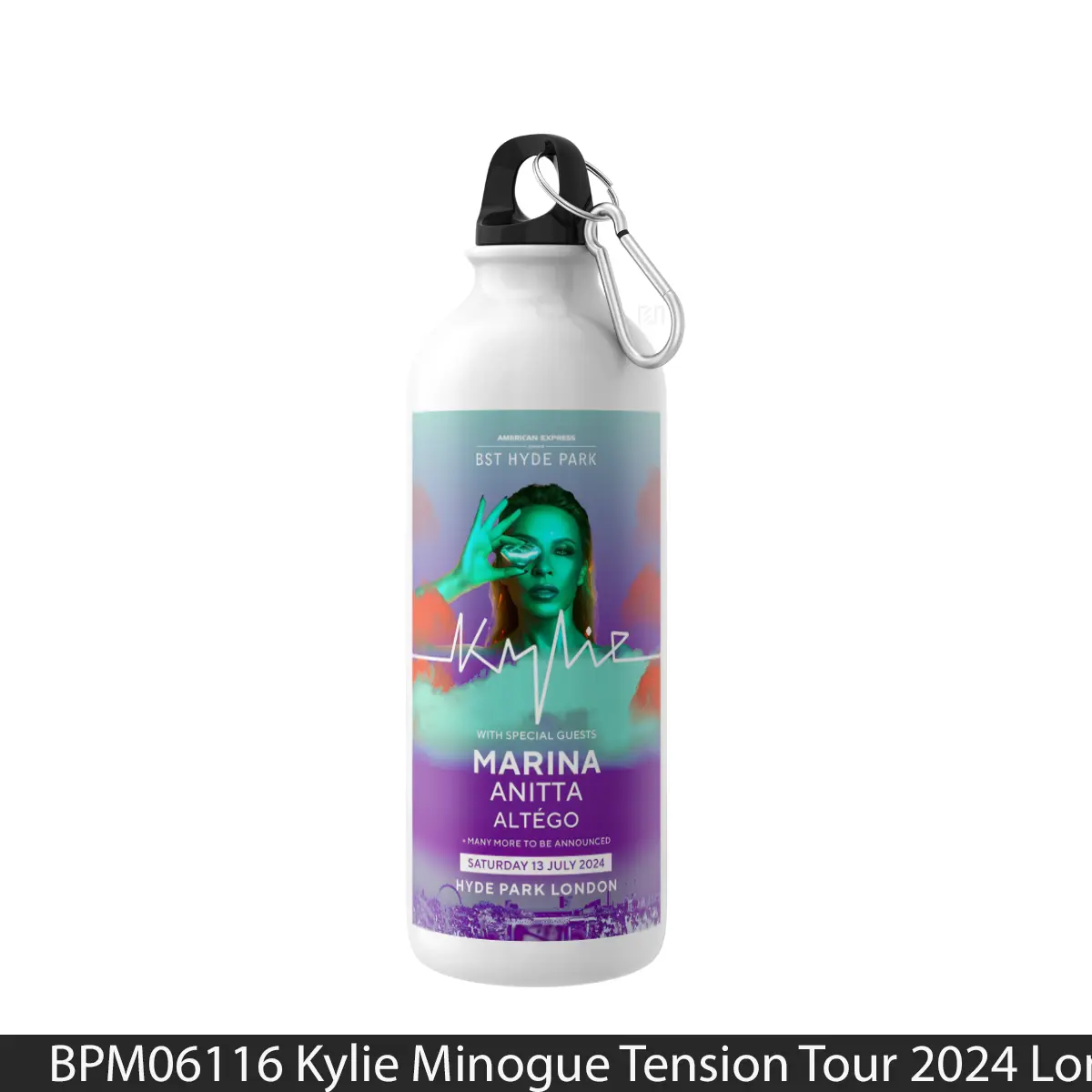 Botol Kylie Minogue Tension Tour 2024 London Bst Hyde Park - Music Sport Bottle