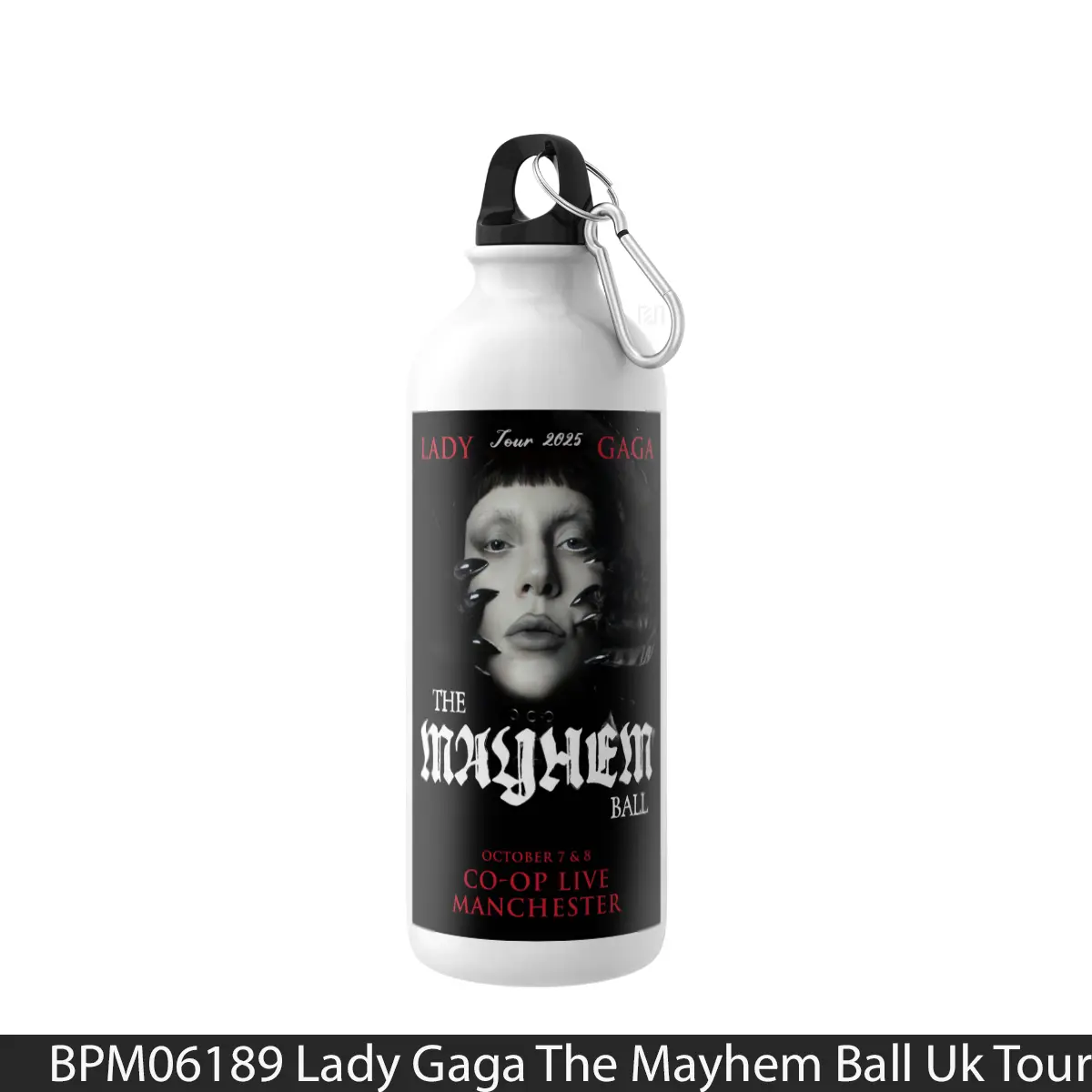Botol Lady Gaga The Mayhem Ball Uk Tour 2025 Manchester - Music Sport Bottle