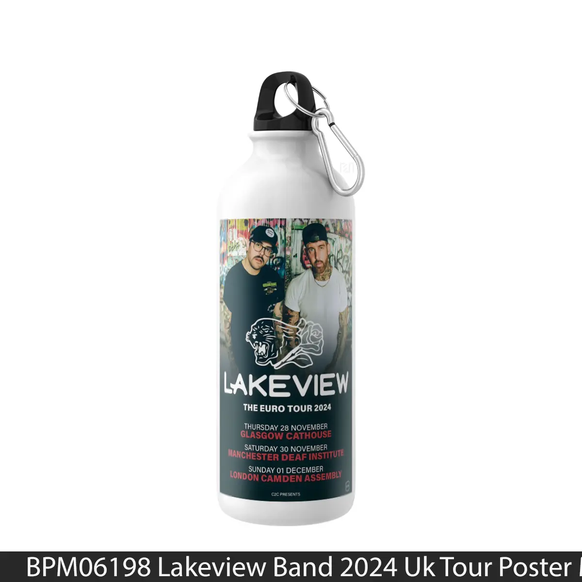 Botol Lakeview Band 2024 Uk Tour - Music Sport Bottle
