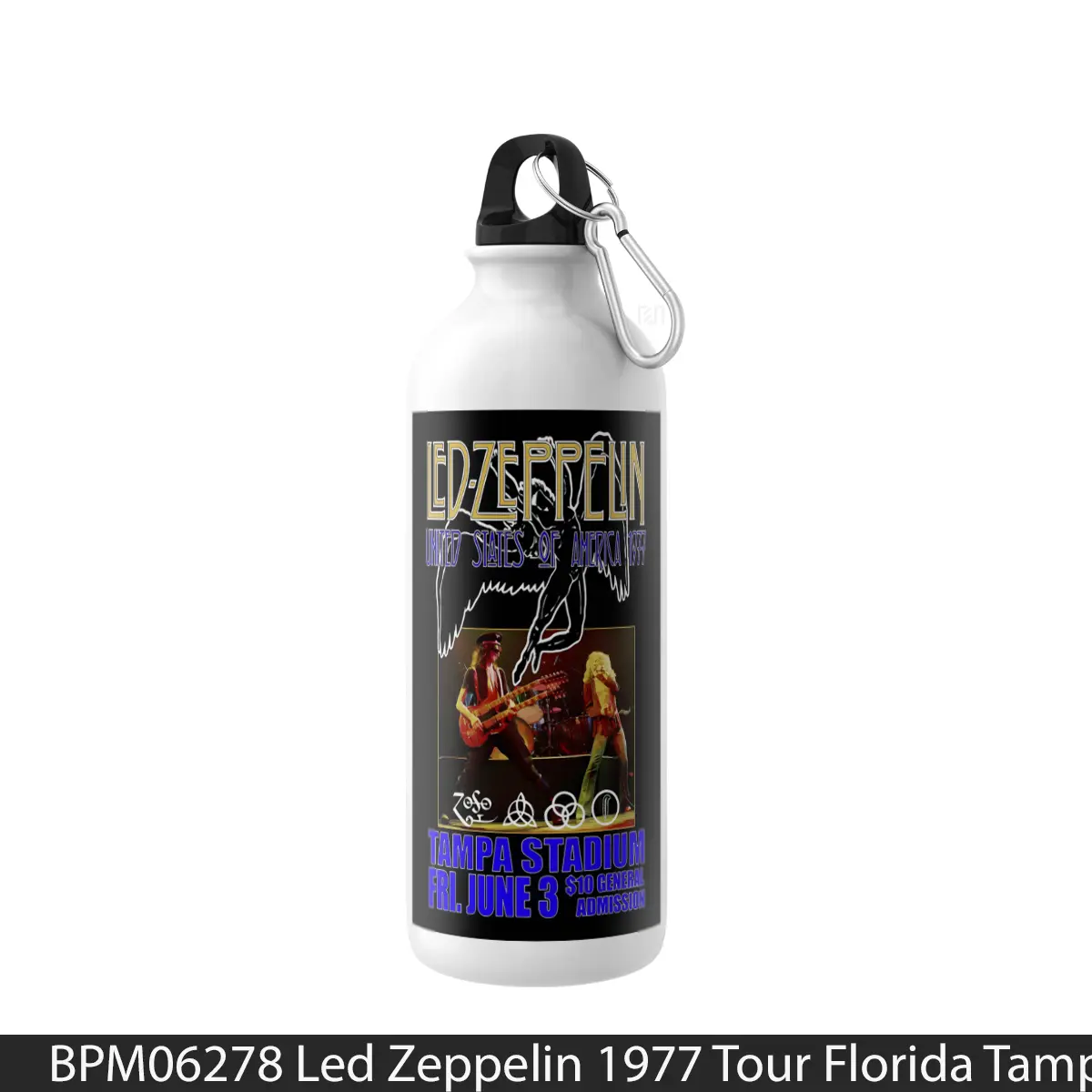 Botol Led Zeppelin 1977 Tour Florida Tampa Stadium Post - Music Sport Bottle