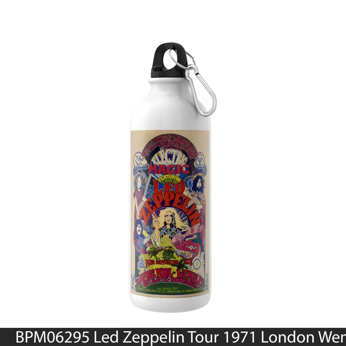 Botol Led Zeppelin Tour 1971 London Wembley Empire Pool - Music Sport Bottle