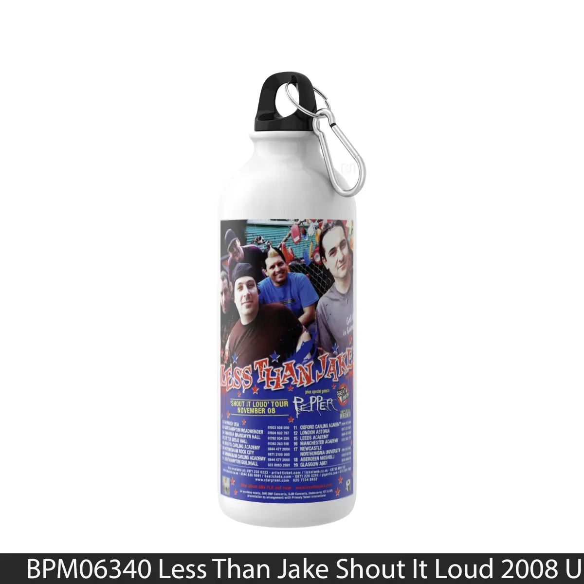 Botol Less Than Jake Shout It Loud 2008 Uk Tour - Music Sport Bottle