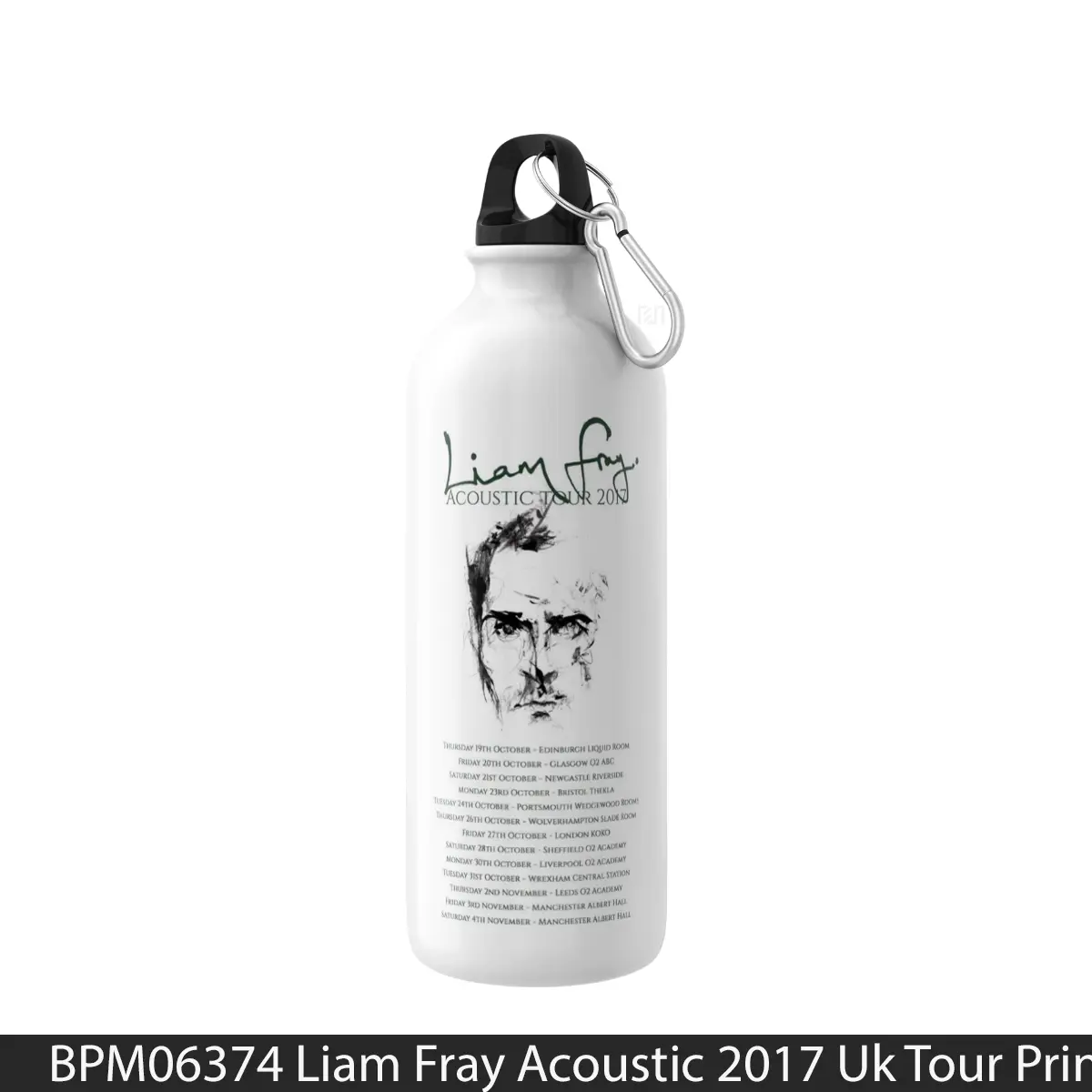 Botol Liam Fray Acoustic 2017 Uk Tour Print - Music Sport Bottle