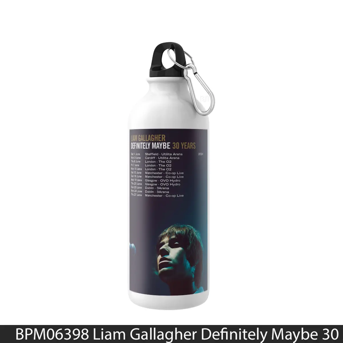 Botol Liam Gallagher Definitely Maybe 30 Anniversary Tur Variant - Music Sport Bottle