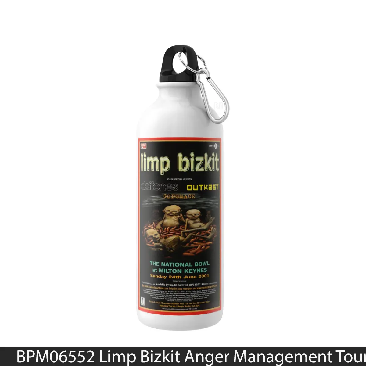 Botol Limp Bizkit Anger Management Tour 2001 Milton Keyn - Music Sport Bottle