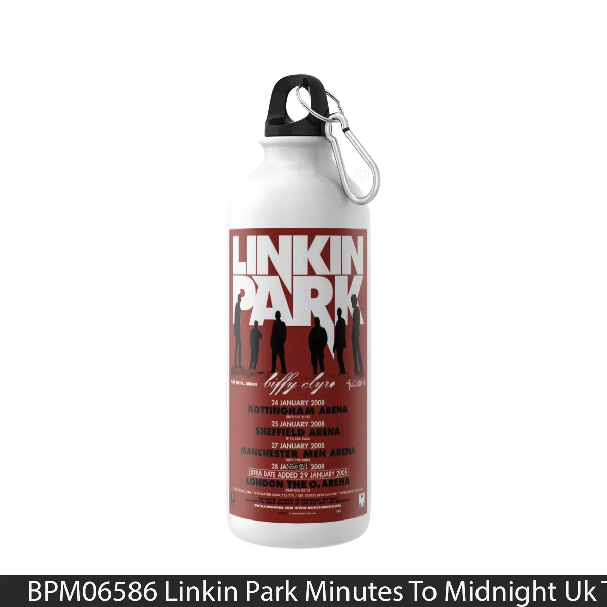 Botol Linkin Park Minutes To Midnight Uk Tour 2008 - Music Sport Bottle