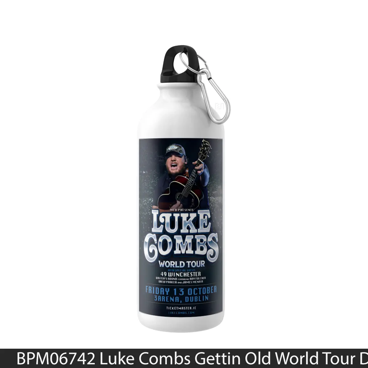 Botol Luke Combs Gettin Old World Tour Dublin 3Arena 13 October 2023 - Music Sport Bottle