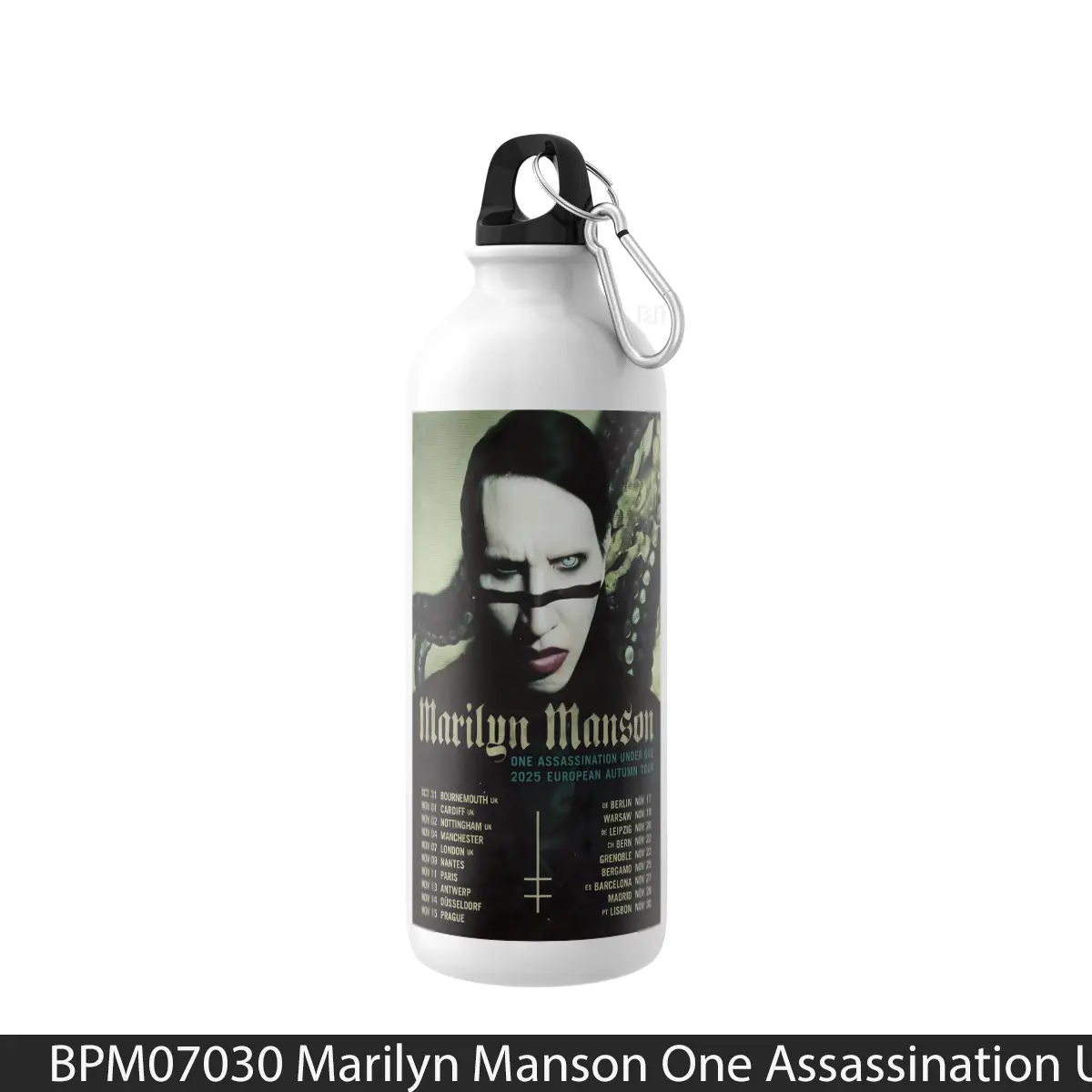 Botol Marilyn Manson One Assassination Under God Uk Tour 2025 - Music Sport Bottle
