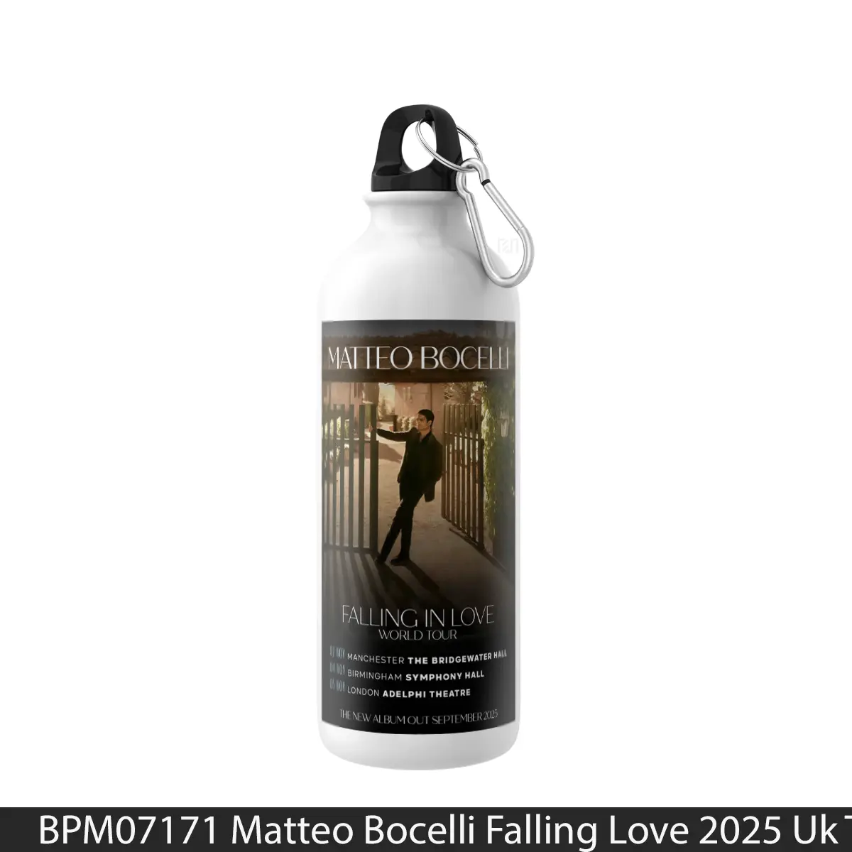 Botol Matteo Bocelli Falling Love 2025 Uk Tourposter - Music Sport Bottle