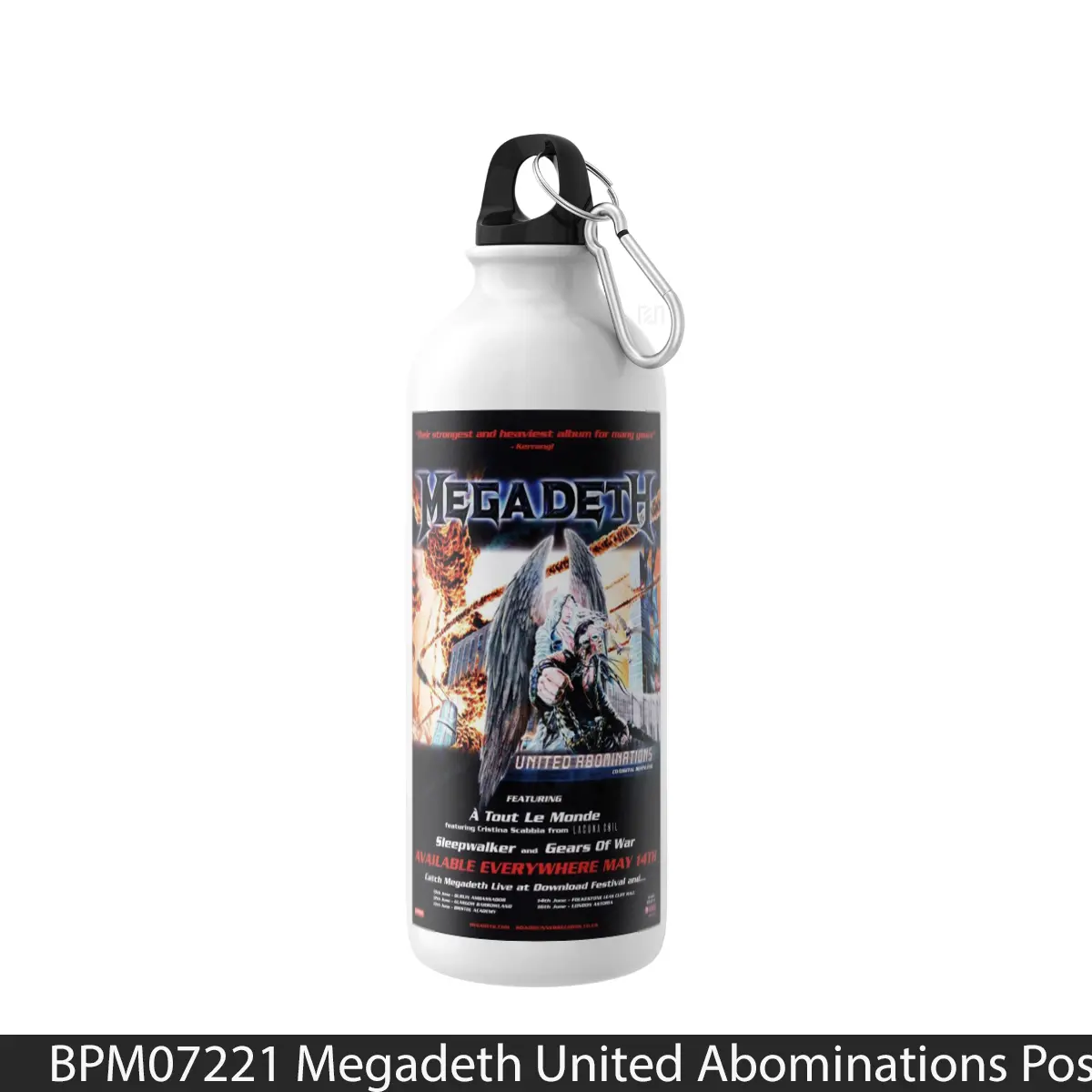 Botol Megadeth United Abominations - Music Sport Bottle