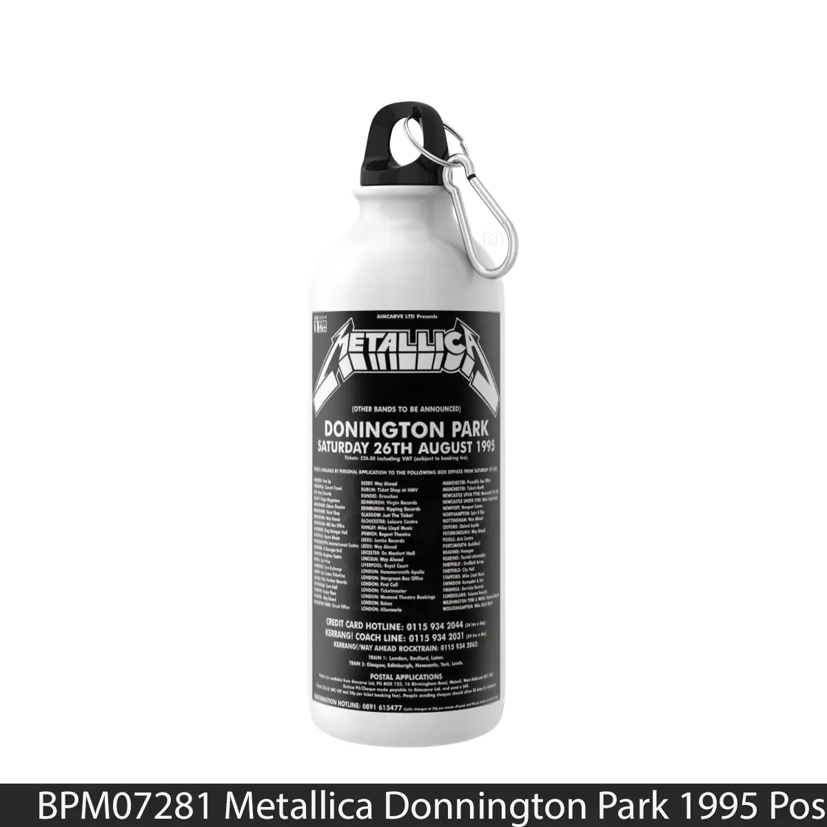 Botol Metallica Donnington Park 1995 - Music Sport Bottle