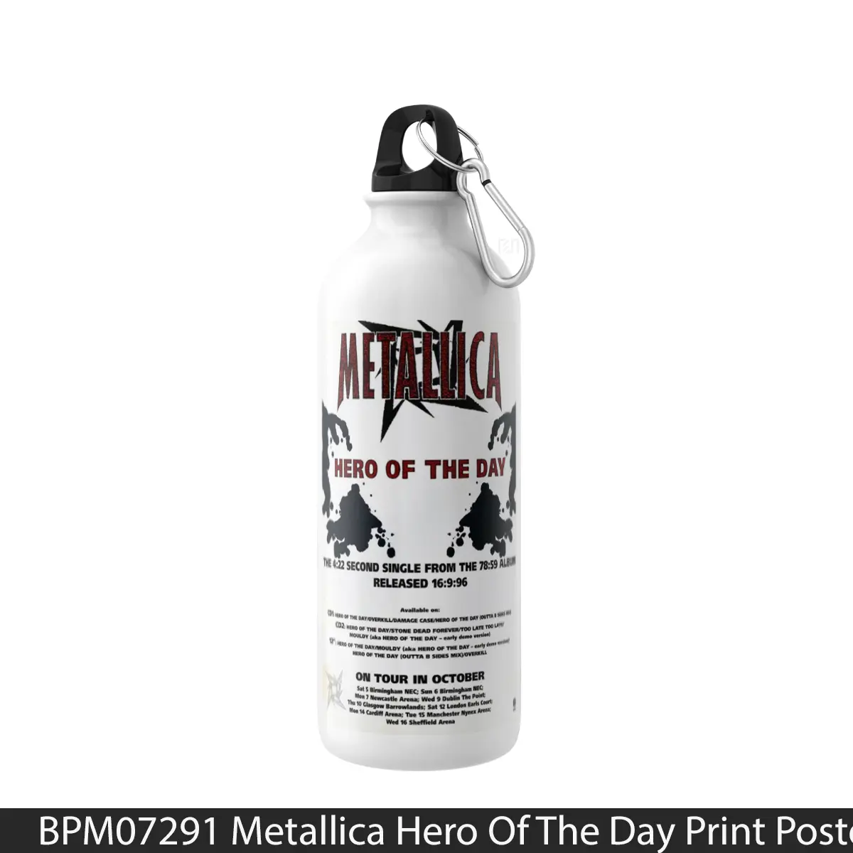 Botol Metallica Hero Of The Day Print - Music Sport Bottle