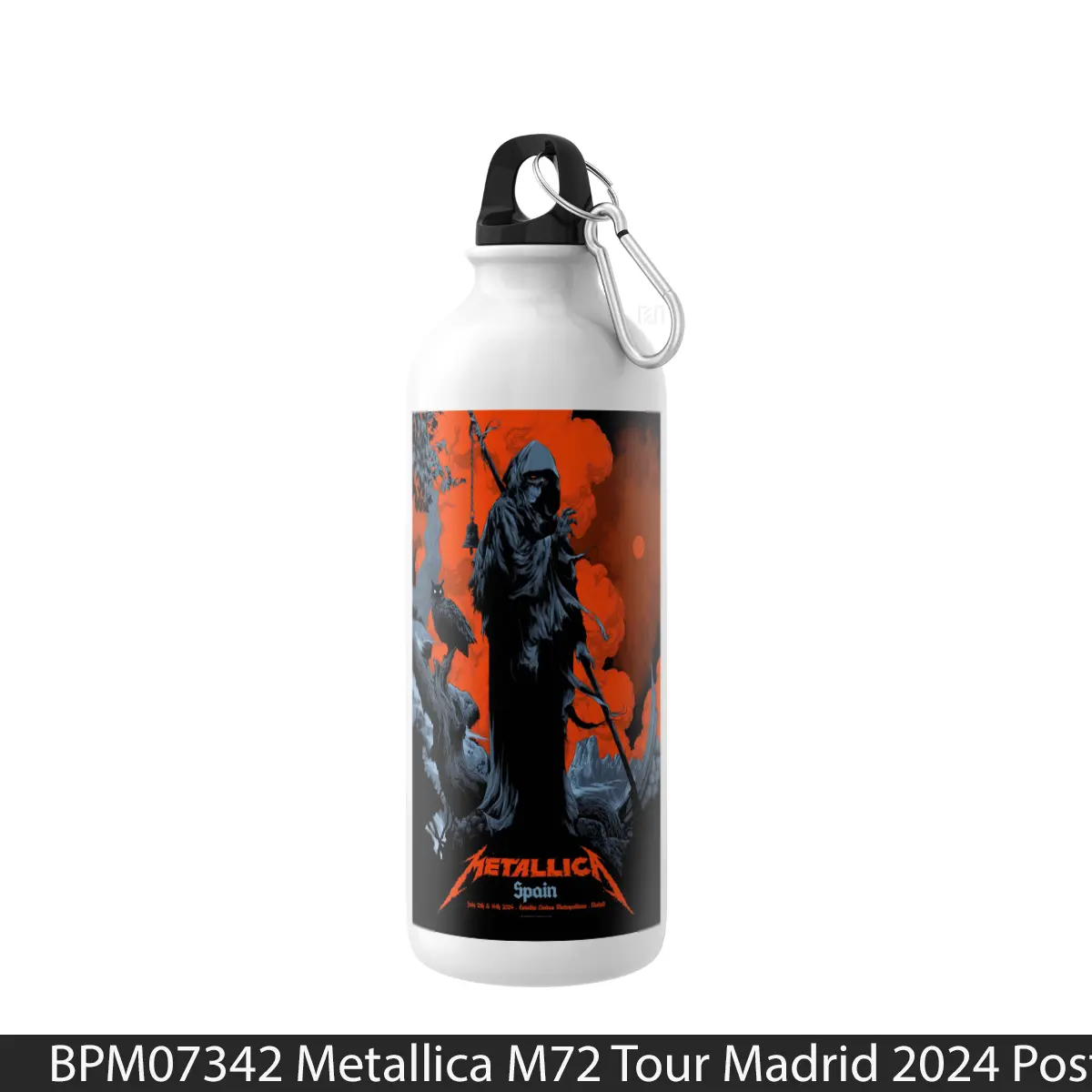 Botol Metallica M72 Tour Madrid 2024 - Music Sport Bottle