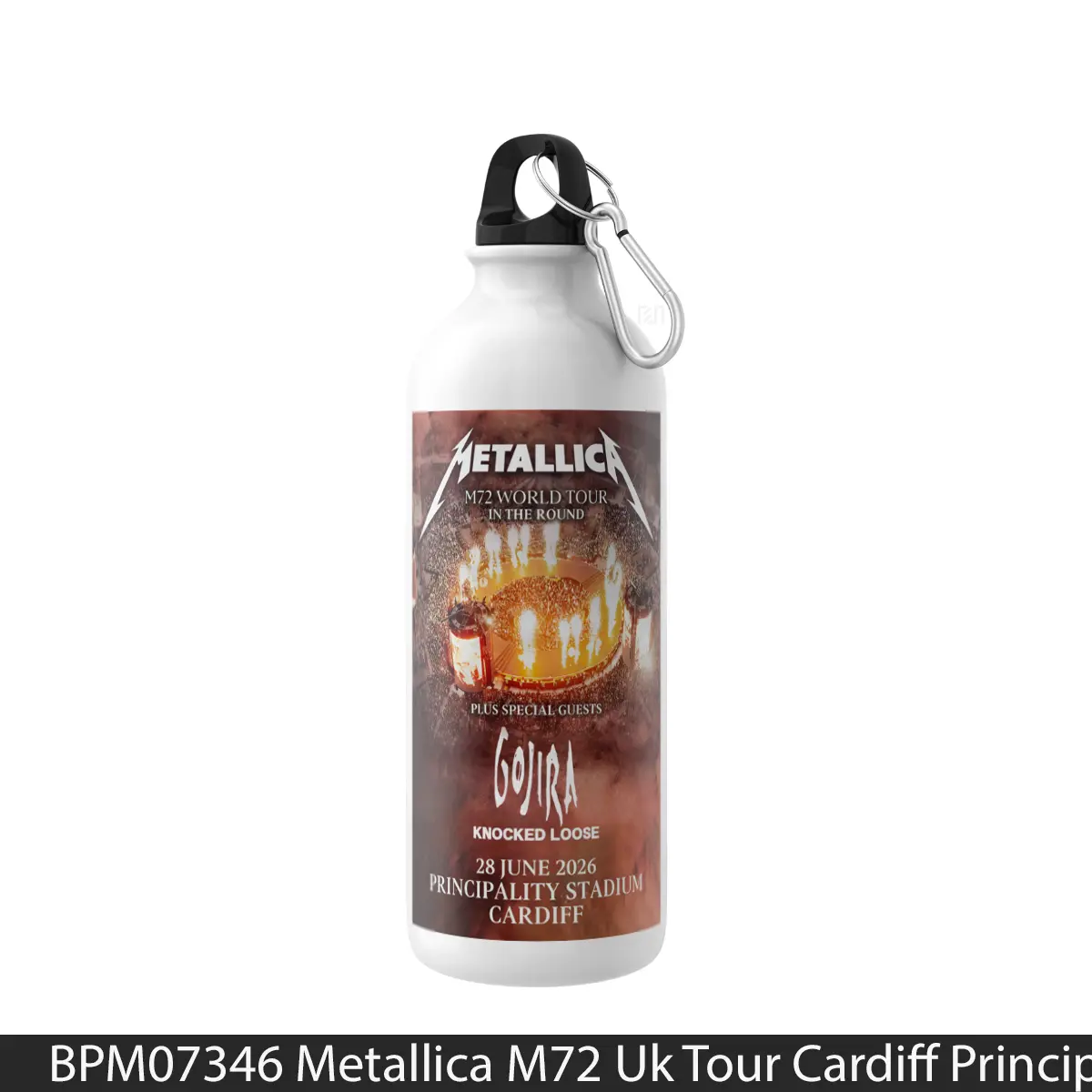 Botol Metallica M72 Uk Tour Cardiff Principality Stadium 2026 - Music Sport Bottle