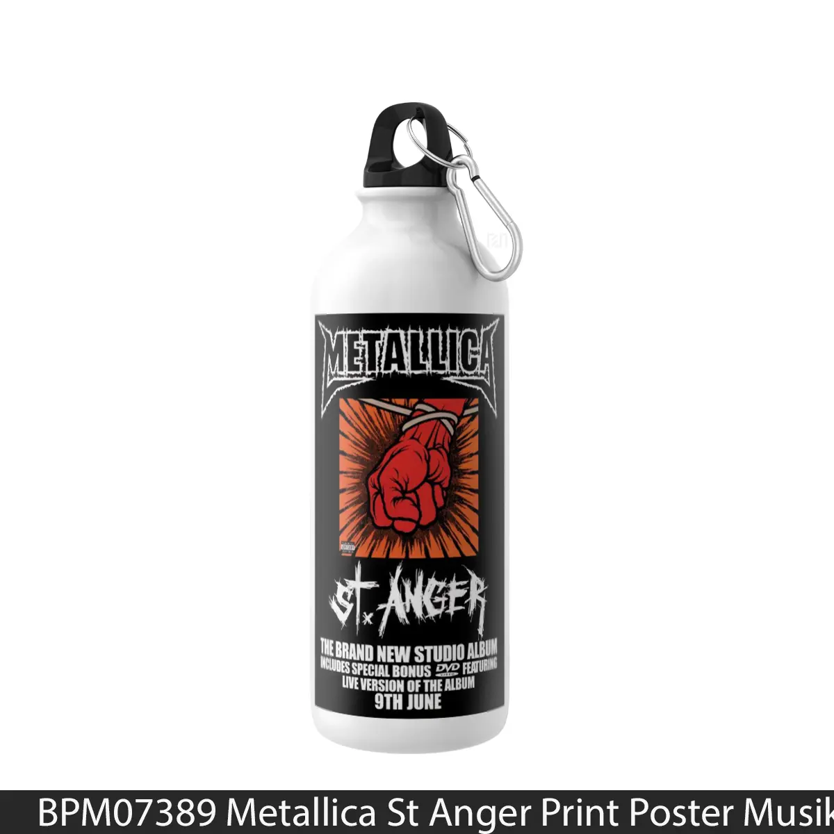 Botol Metallica St Anger Print - Music Sport Bottle