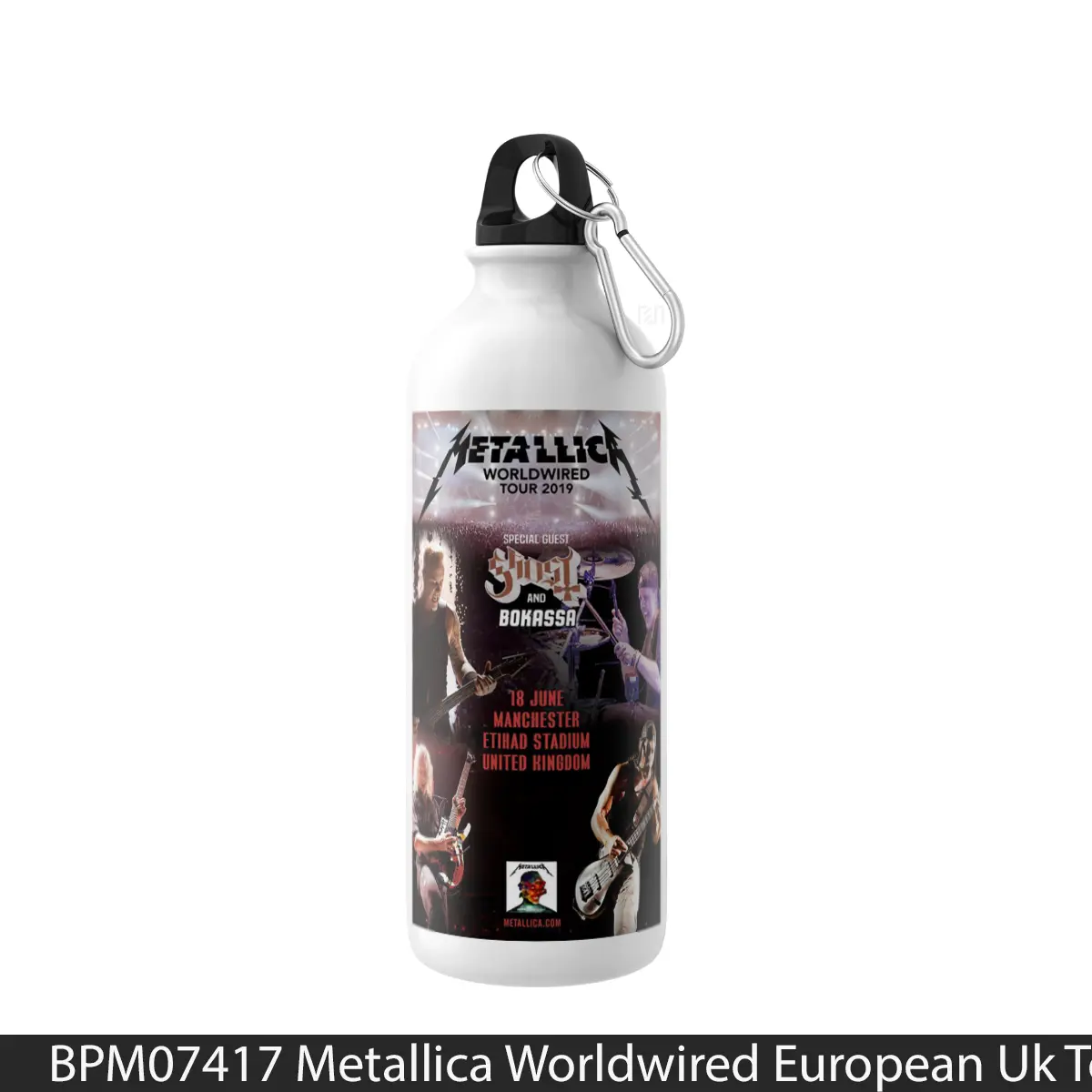 Botol Metallica Worldwired European Uk Tour 2019 Manchester - Music Sport Bottle
