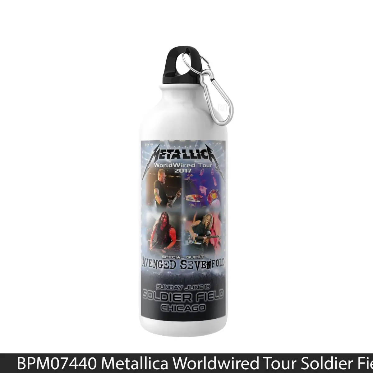 Botol Metallica Worldwired Tour Soldier Field Chicago - Music Sport Bottle