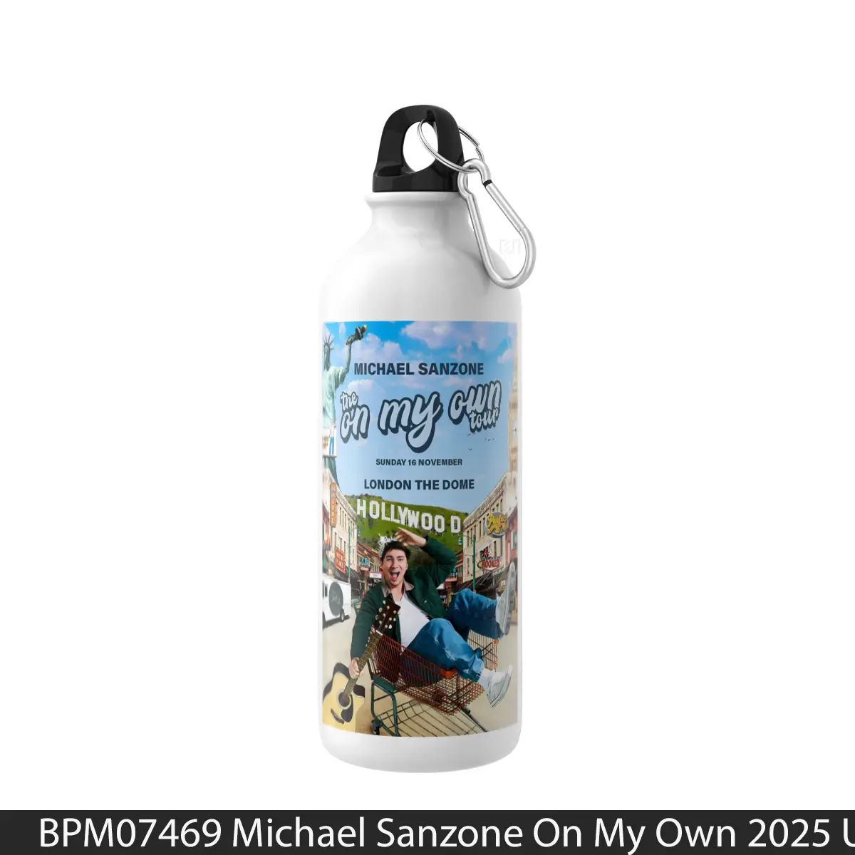 Botol Michael Sanzone On My Own 2025 Uk Tour London - Music Sport Bottle