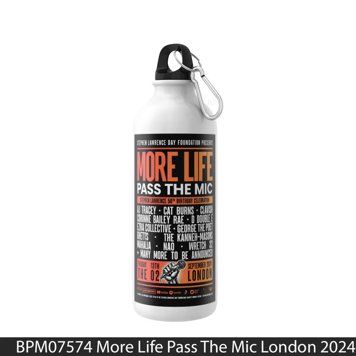 Botol More Life Pass The Mic London 2024 - Music Sport Bottle