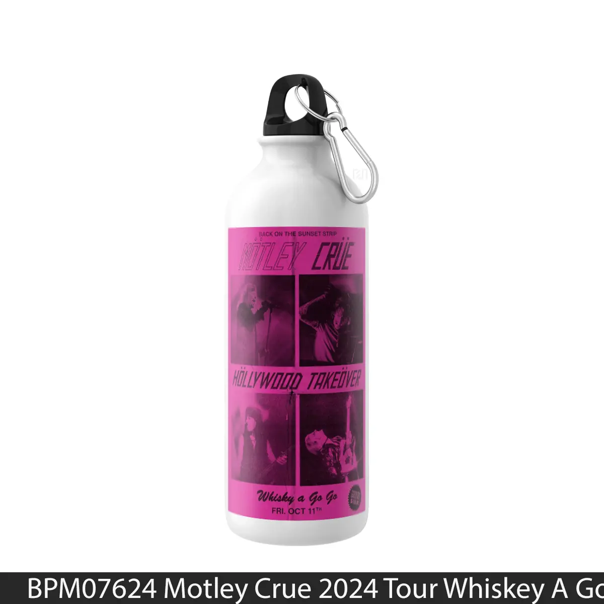 Botol Motley Crue 2024 Tour Whiskey A Go Go - Music Sport Bottle