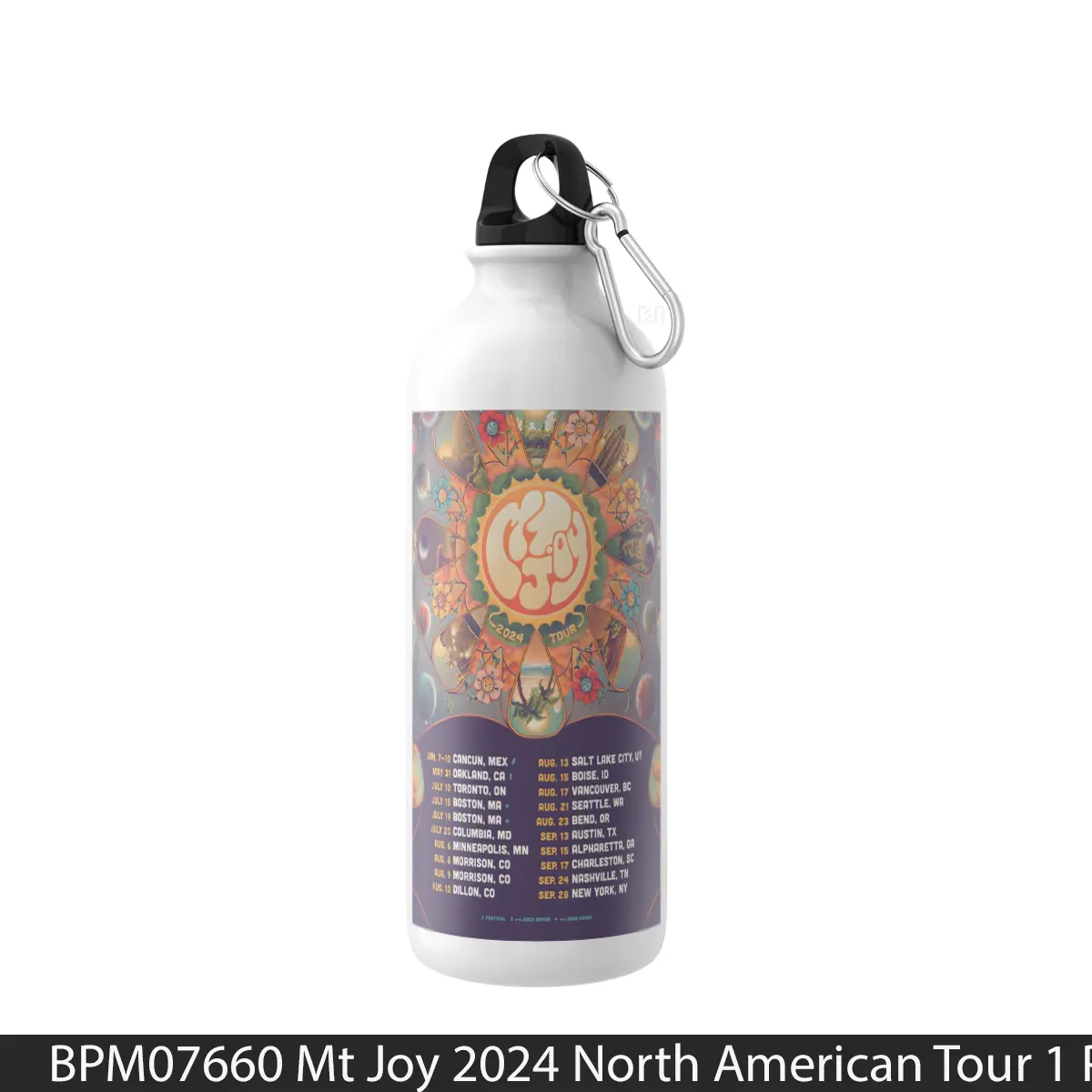 Botol Mt Joy 2024 North American Tour 1 - Music Sport Bottle