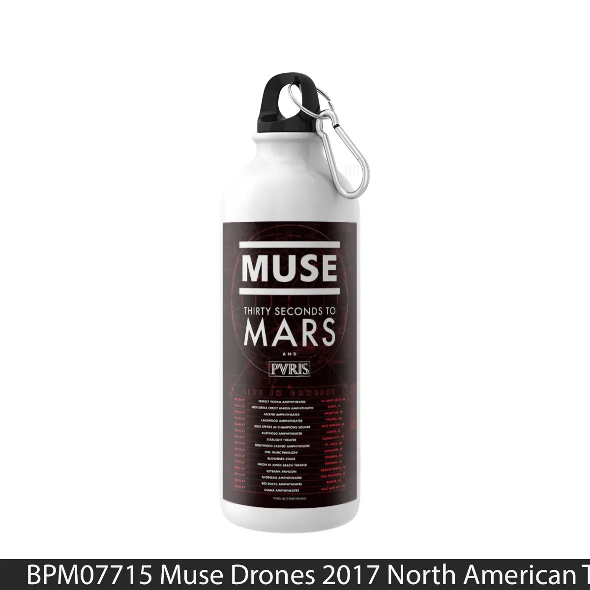 Botol Muse Drones 2017 North American Tour Print - Music Sport Bottle
