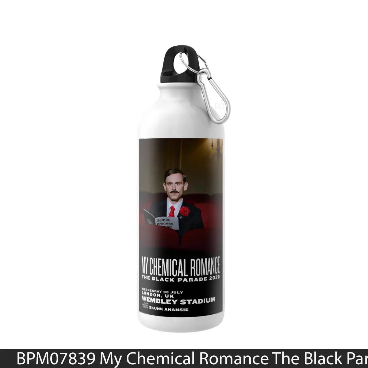 Botol My Chemical Romance The Black Parade 2026 Tour London 2 - Music Sport Bottle