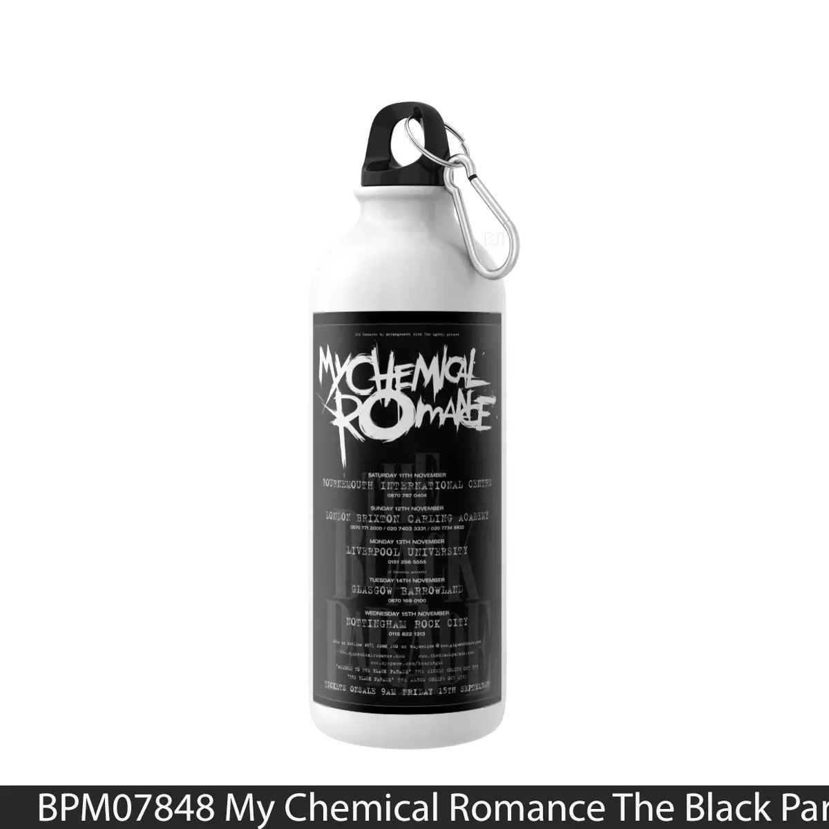 Botol My Chemical Romance The Black Parade Uk Tour 2006 - Music Sport Bottle