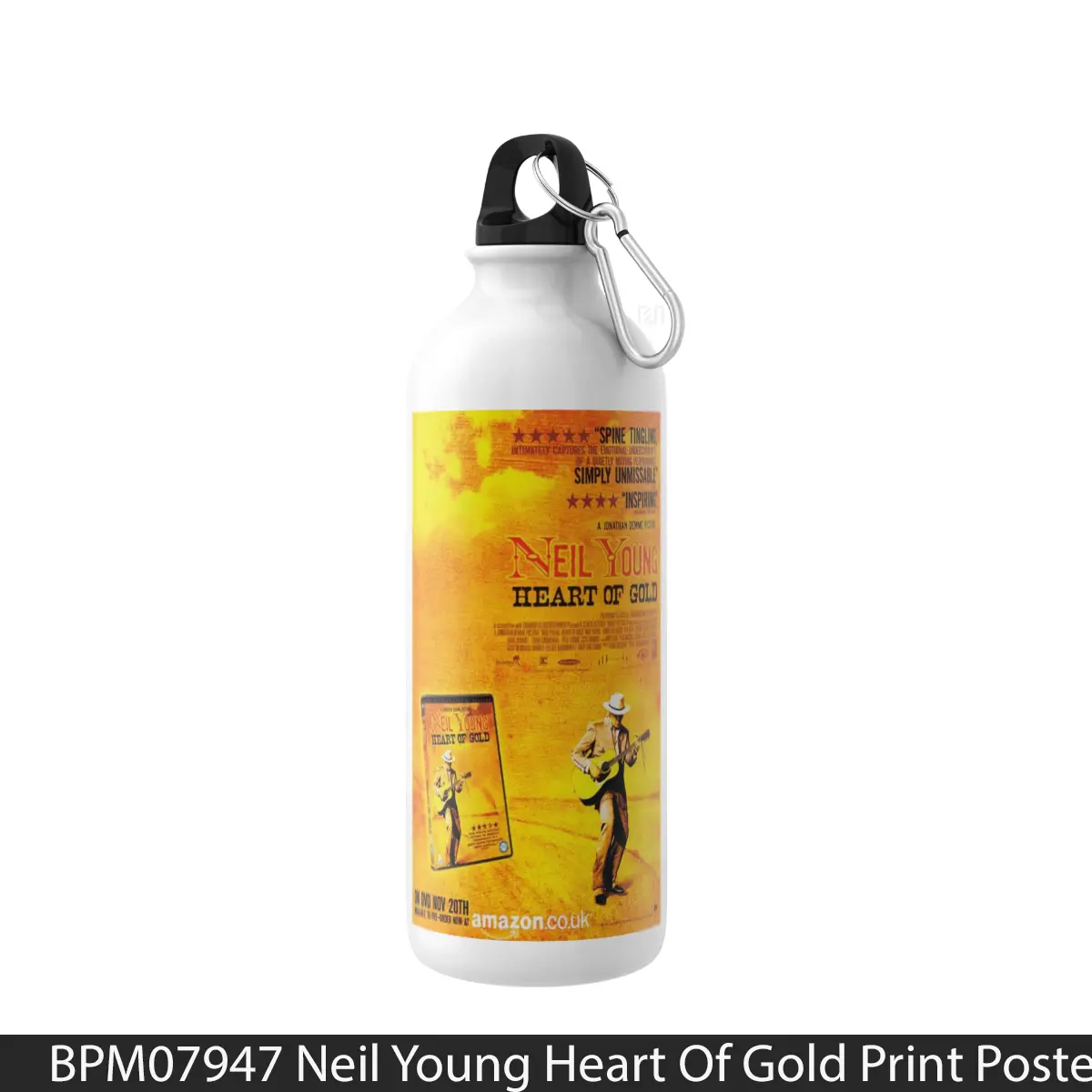 Botol Neil Young Heart Of Gold Print - Music Sport Bottle