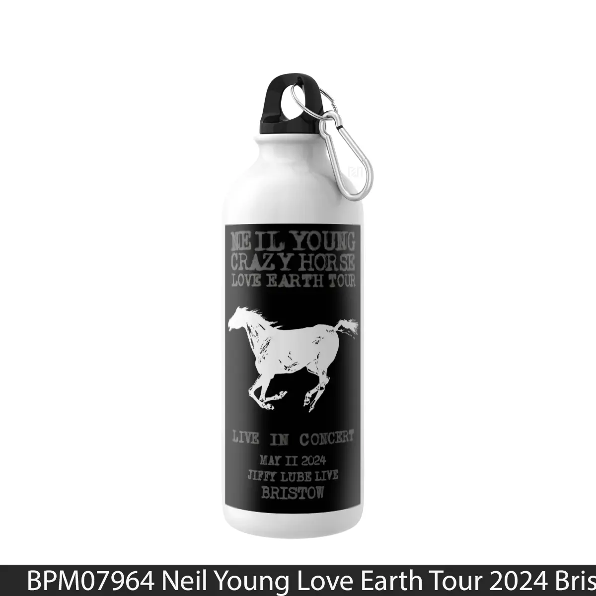 Botol Neil Young Love Earth Tour 2024 Bristow - Music Sport Bottle