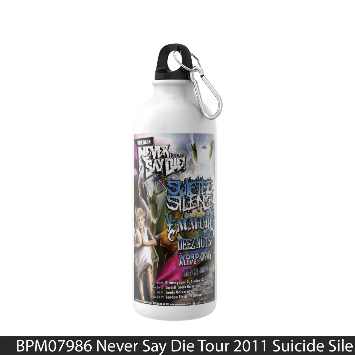 Botol Never Say Die Tour 2011 Suicide Silence - Music Sport Bottle