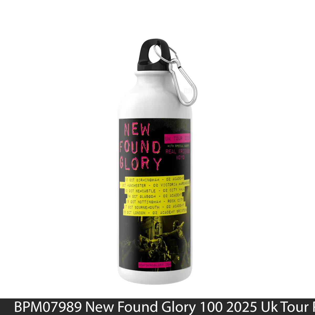 Botol New Found Glory 100 2025 Uk Tour - Music Sport Bottle