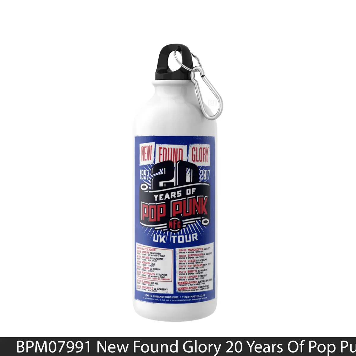 Botol New Found Glory 20 Years Of Pop Punk Uk Tour 2017 - Music Sport Bottle