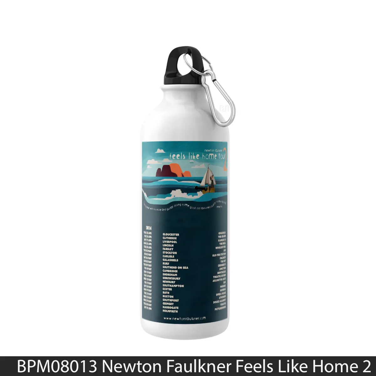 Botol Newton Faulkner Feels Like Home 2 Uk Tour 2024 - Music Sport Bottle