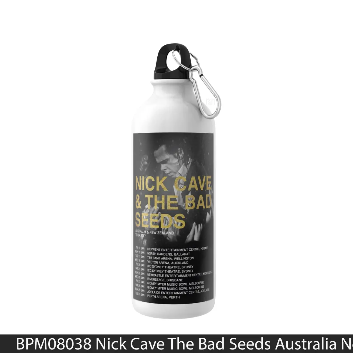 Botol Nick Cave The Bad Seeds Australia New Zealand Tour Print - Music Sport Bottle