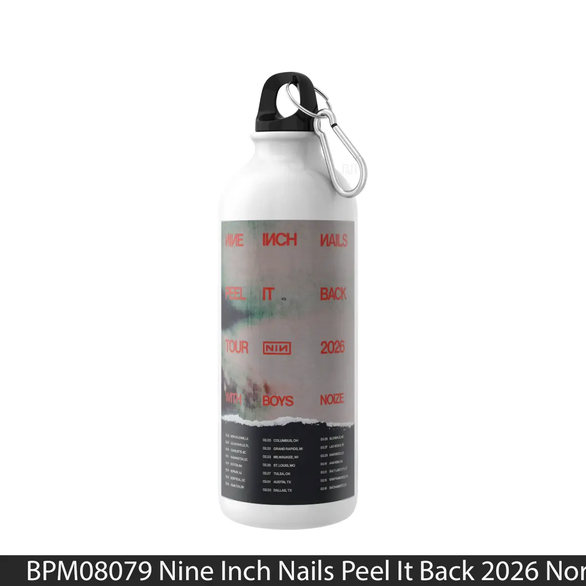 Botol Nine Inch Nails Peel It Back 2026 North America Arena Tour - Music Sport Bottle