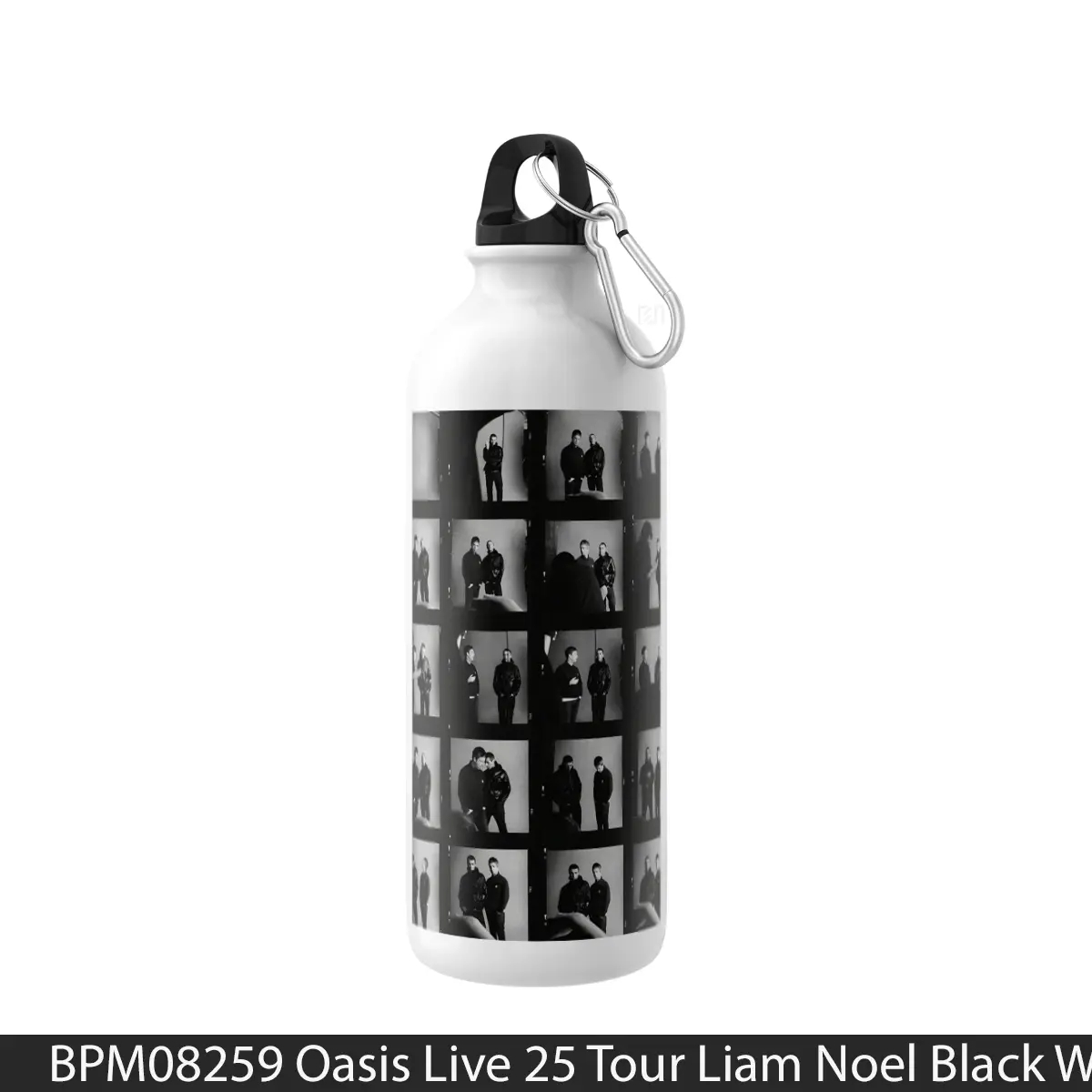 Botol Oasis Live 25 Tour Liam Noel Black White Photo - Music Sport Bottle