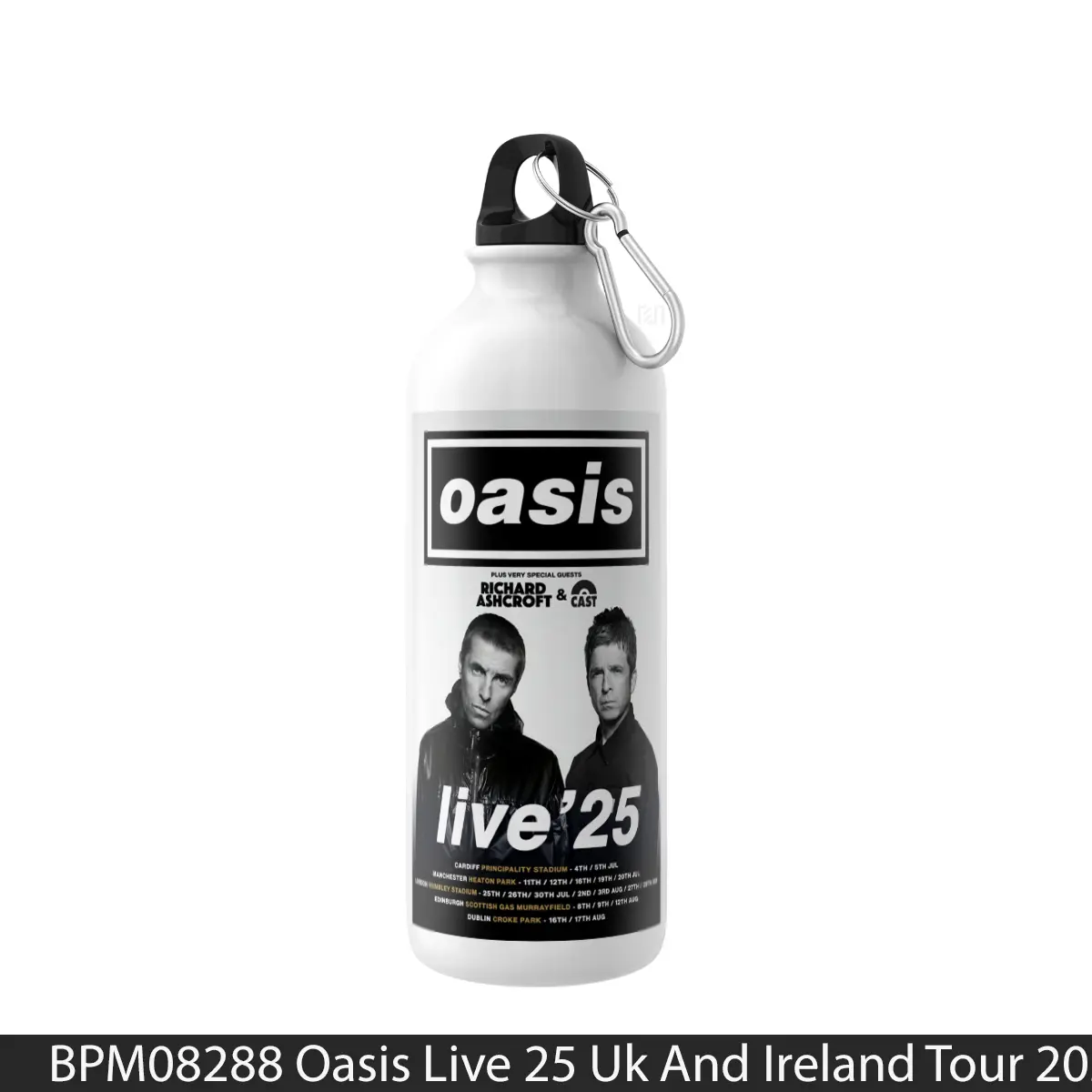 Botol Oasis Live 25 Uk And Ireland Tour 2025 Print - Music Sport Bottle