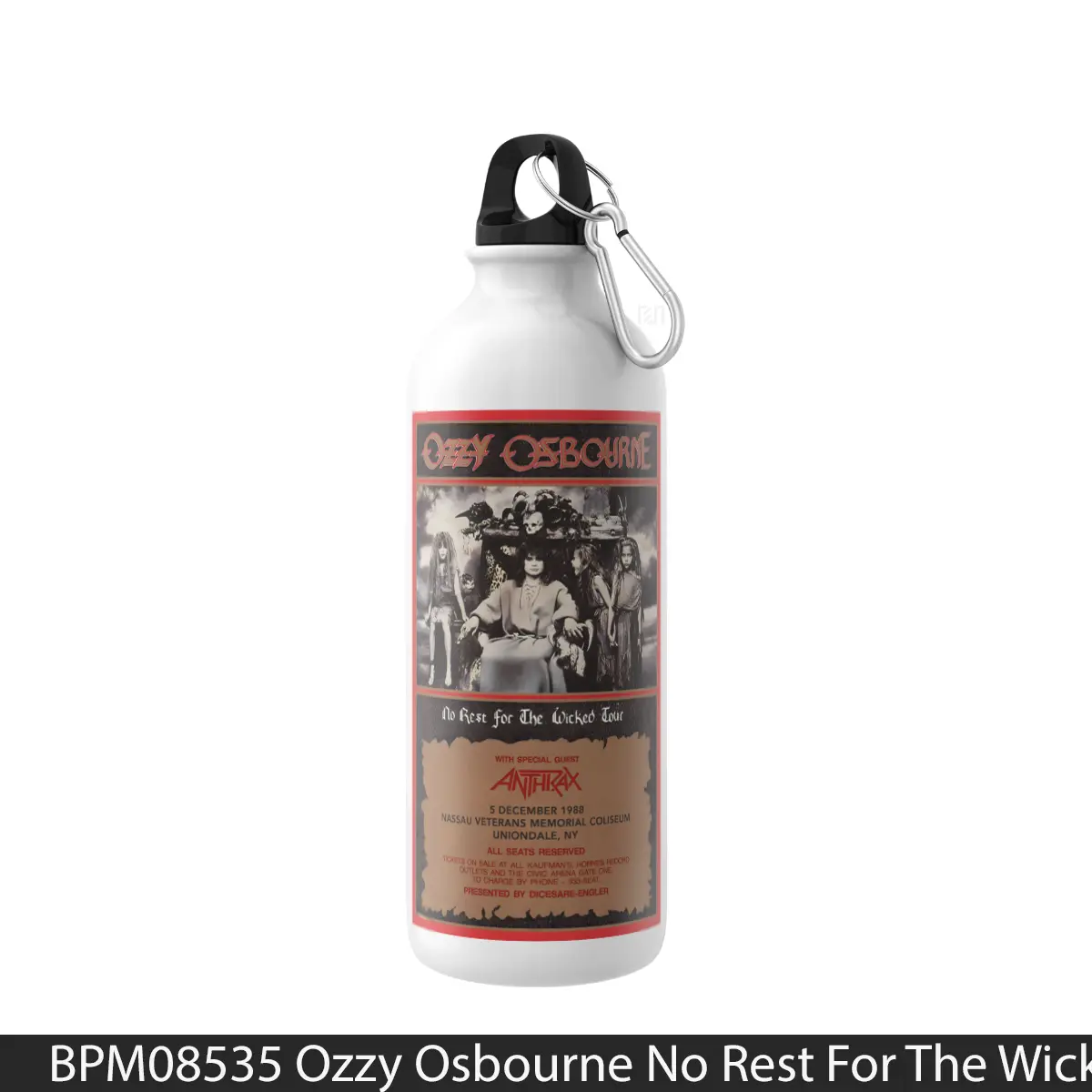 Botol Ozzy Osbourne No Rest For The Wicked 1988 Tour - Music Sport Bottle