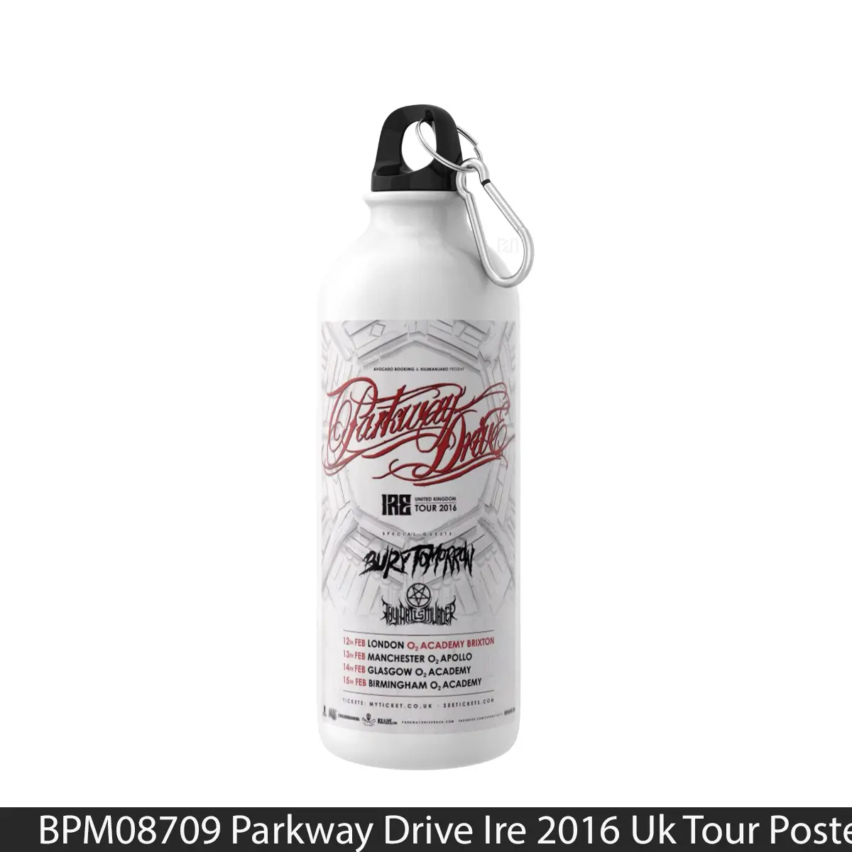 Botol Parkway Drive Ire 2016 Uk Tour - Music Sport Bottle