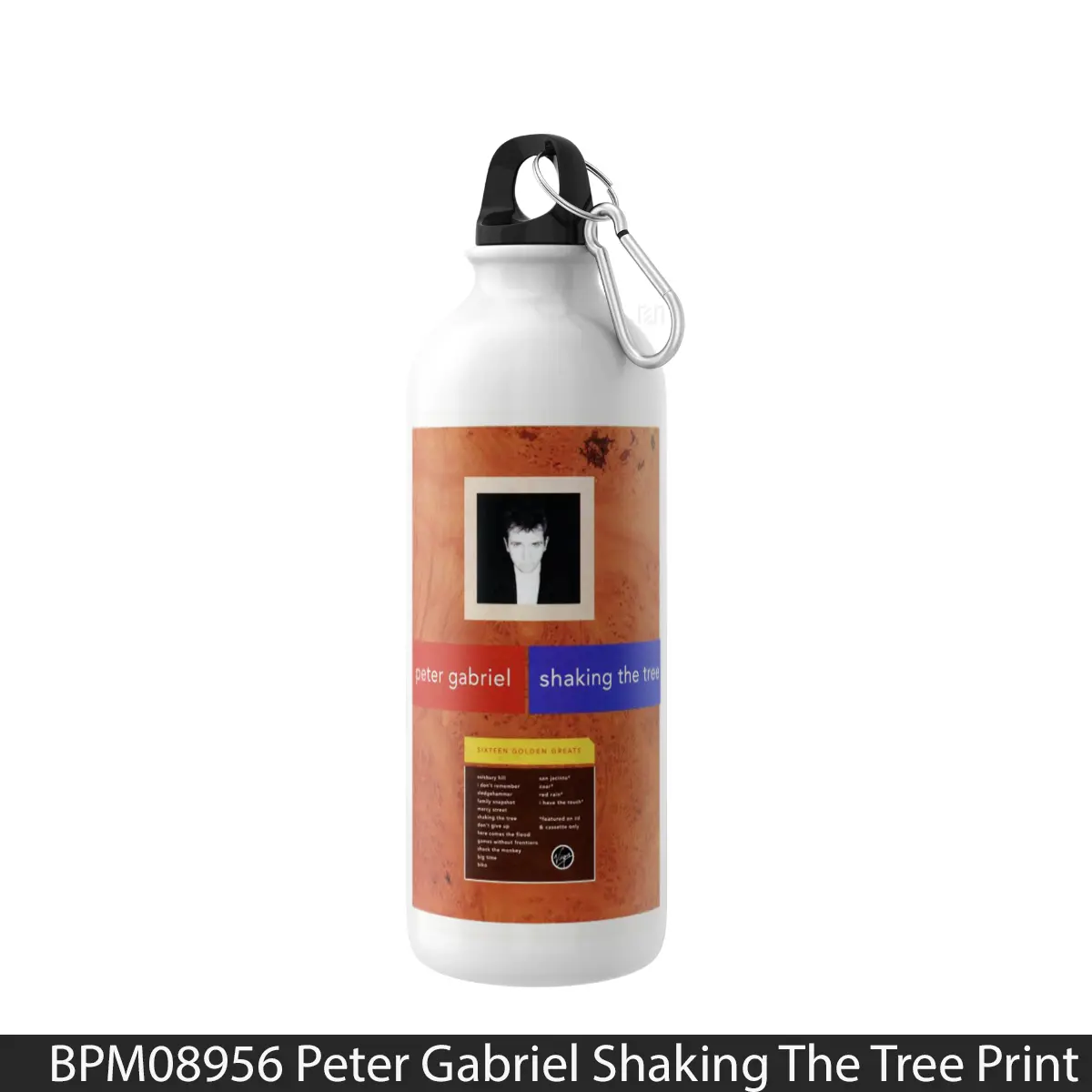Botol Peter Gabriel Shaking The Tree Print 1 - Music Sport Bottle