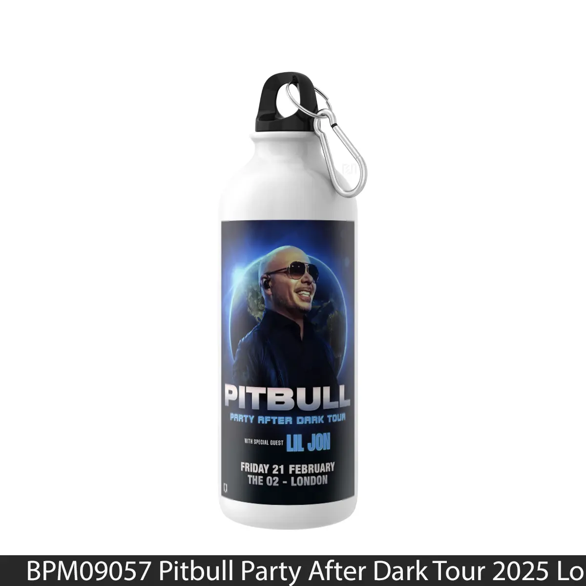 Botol Pitbull Party After Dark Tour 2025 London The O2 Arena - Music Sport Bottle