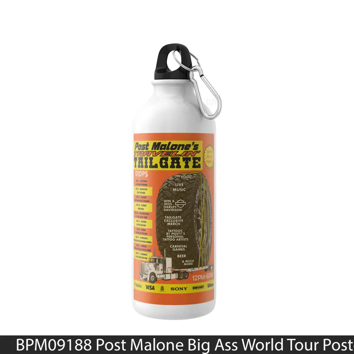 Botol Post Malone Big Ass World Tour - Music Sport Bottle